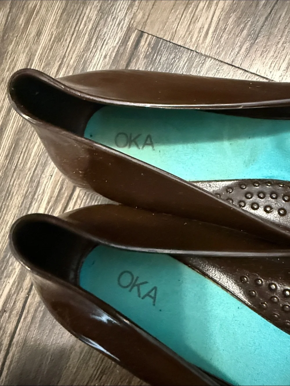 Oka b | Brown Flower Round Toe Ballet Flats size 7